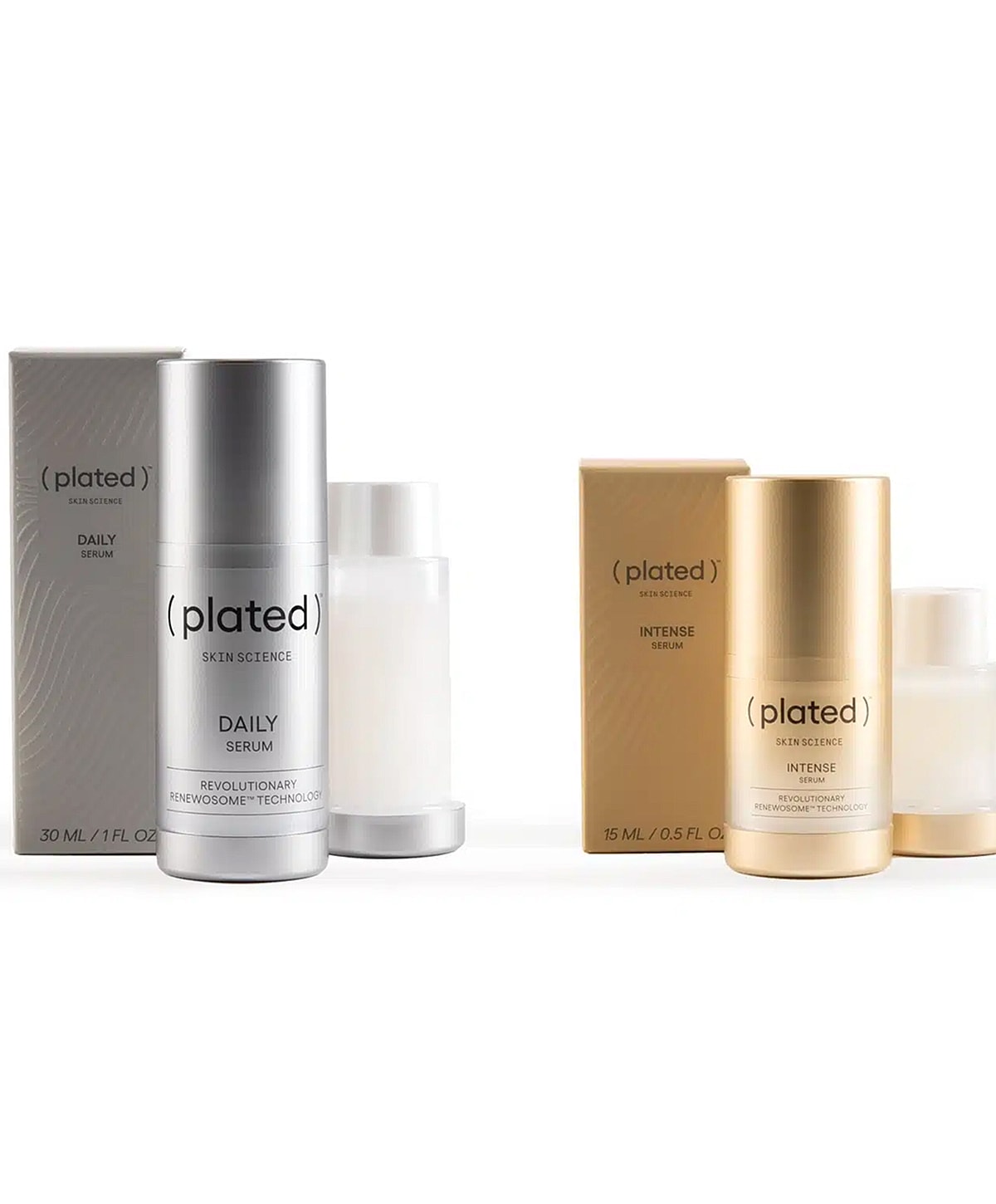 Skincare serums in sleek packaging.