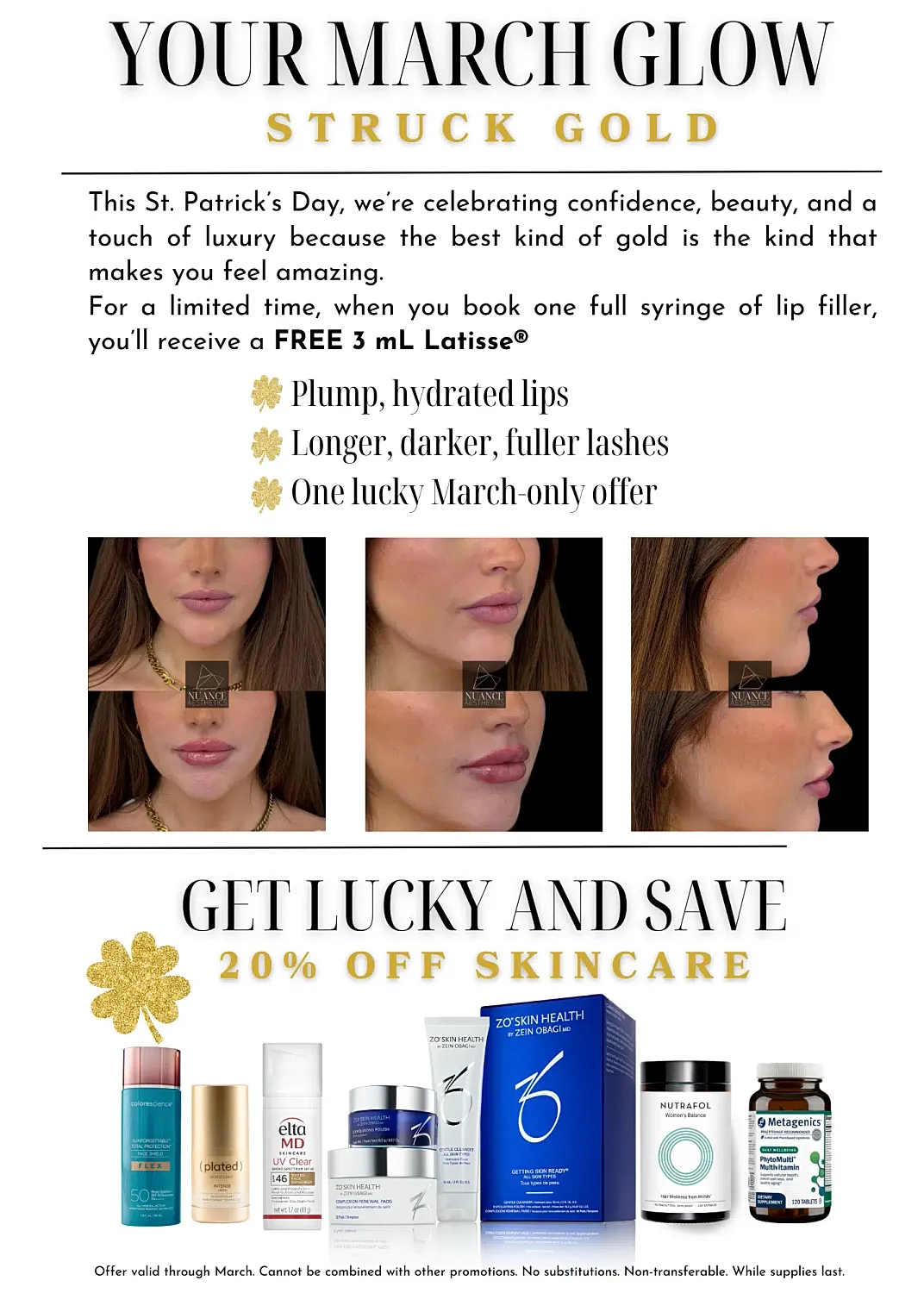 March promotional skincare and beauty offer image